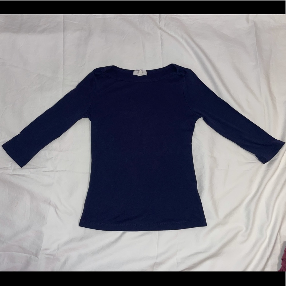 Navy Blue Long Sleeve Shirt